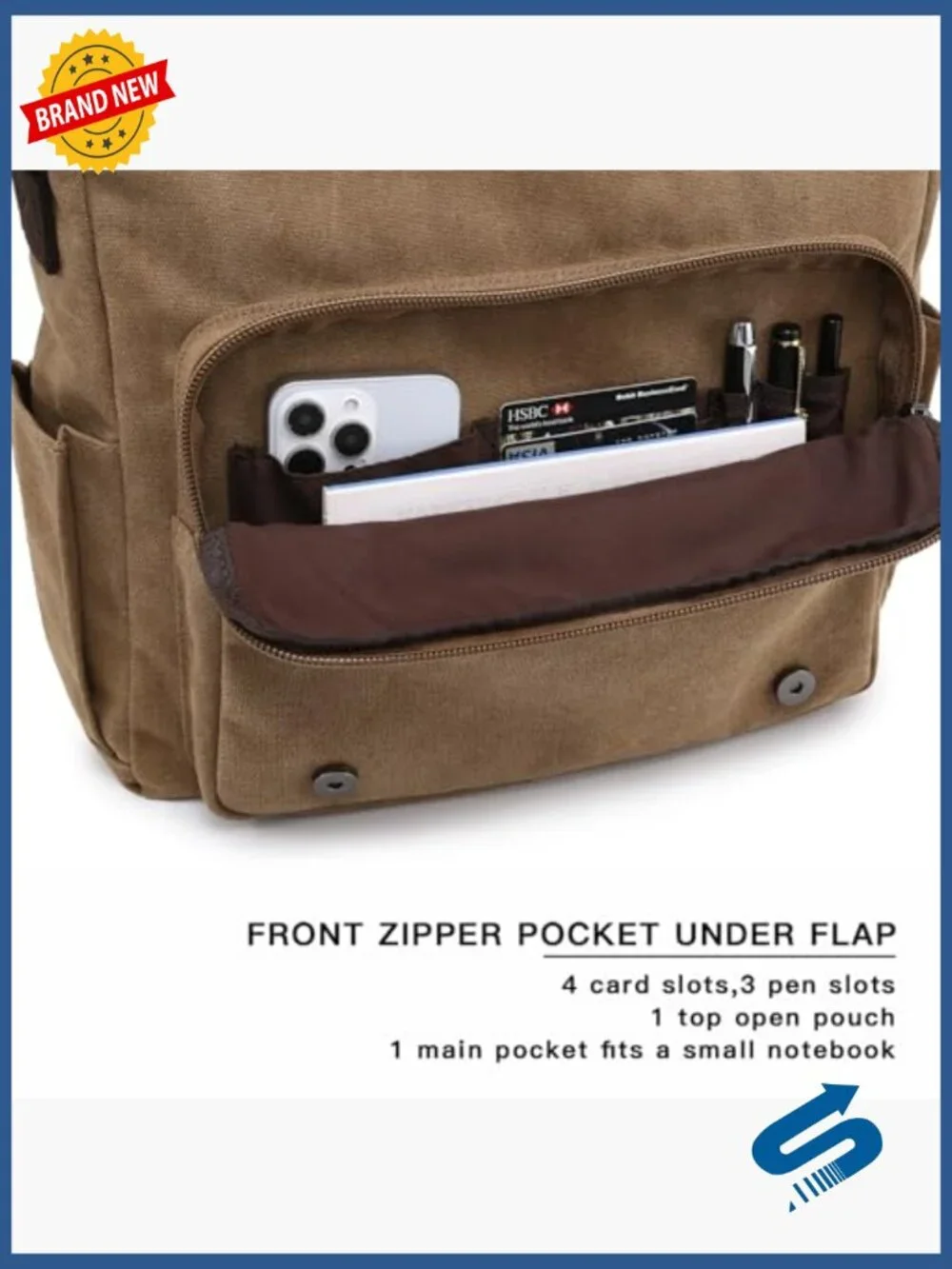 Canvas Messenger Bag Large Crossbody for Laptop Shoulder Travel Business
